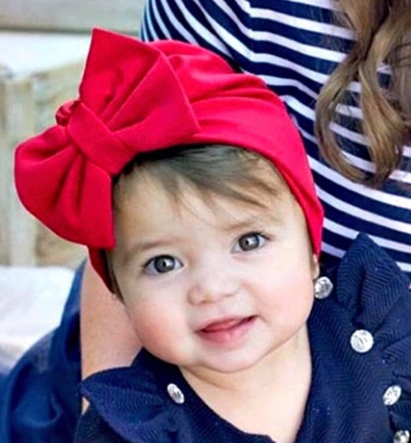 Mũ turban nơ cho bé đến 2,5 tuổi