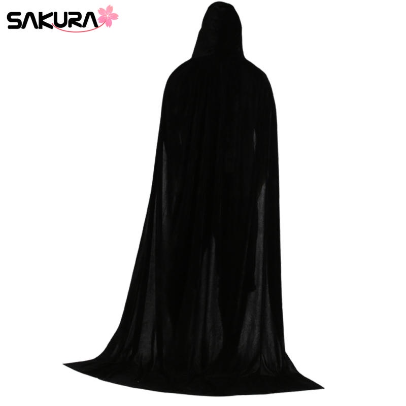 Áo Choàng Nhung Có Mũ Trùm Đầu Hóa Trang Halloween​​Quần Áo Phần Màu Đen 150cm | BigBuy360 - bigbuy360.vn