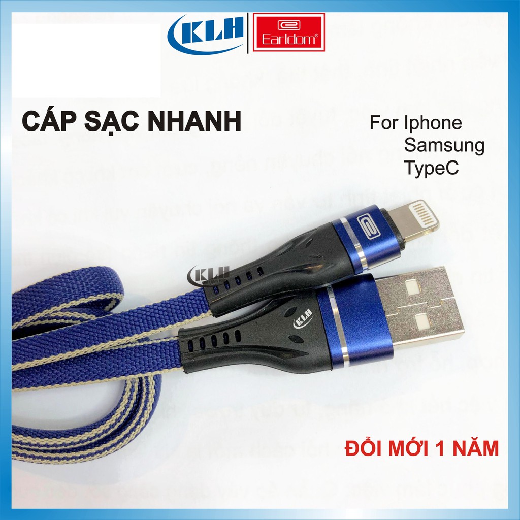 Dây sạc nhanh 084 iphone, samsung, cáp xạc bọc dù bền bỉ chân micro, type-c cho điện thoại xiaomi, vsmart, vivo oppo