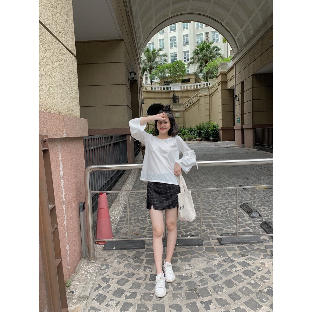 [Mã WASKT304 giảm 15% tối đa 30K đơn 99K] Áo dài tay bồng buộc nơ TKA37 1994closet | BigBuy360 - bigbuy360.vn