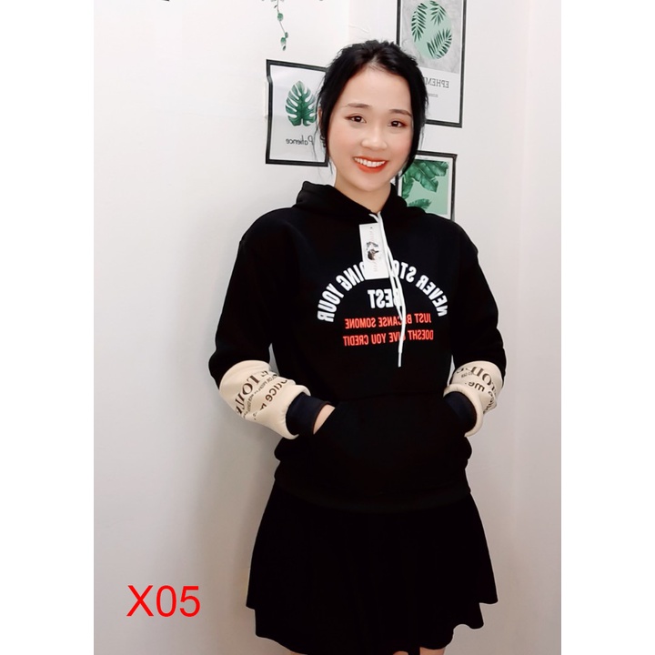Áo Hoodie Nữ Nỉ Bông Có Mũ Form Rộng 40-60kg Nhiều Màu Cực Xinh | BigBuy360 - bigbuy360.vn