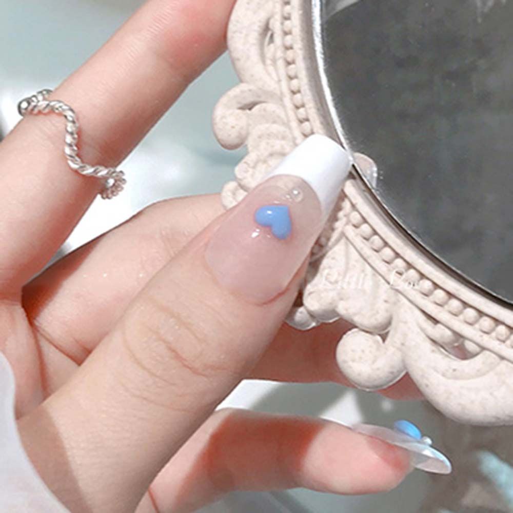 [Hàng mới về] Phụ kiện trang trí móng tay hình trái tim 3d nhiều màu dễ thương diy