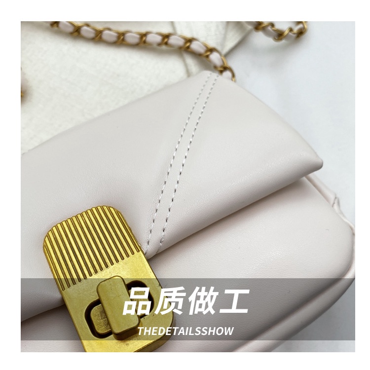 JASMIN NOIR Túi Đeo Chéo Da PU Phối Dây Xích Thời Trang Nữ