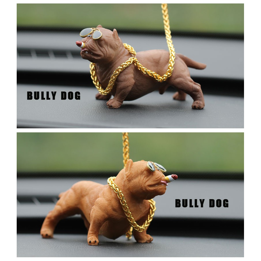 Bộ 4 chó Pitbull trang trí taplo ô tô nhà cửa cực ngầu HÌNH CHỤP THẬT