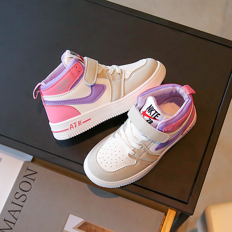 Giày thể thao bé gái, bé trai kiểu dáng giày cao cổ bốt đẹp cho bé hàng quảng châu mã 26