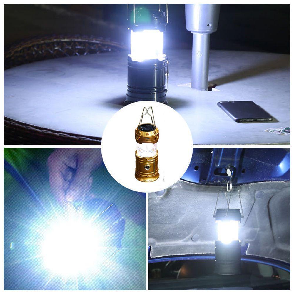 Đèn LED Cắm Trại Năng Lượng Mặt Trời Có Thể Gấp Gọn Tiện Dụng Nhiều Màu Sắc
