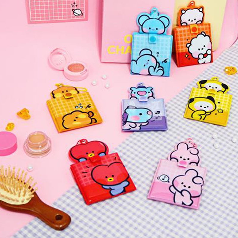 LINE FRIENDS Móc Khóa Mặt Gương Minini Bt21