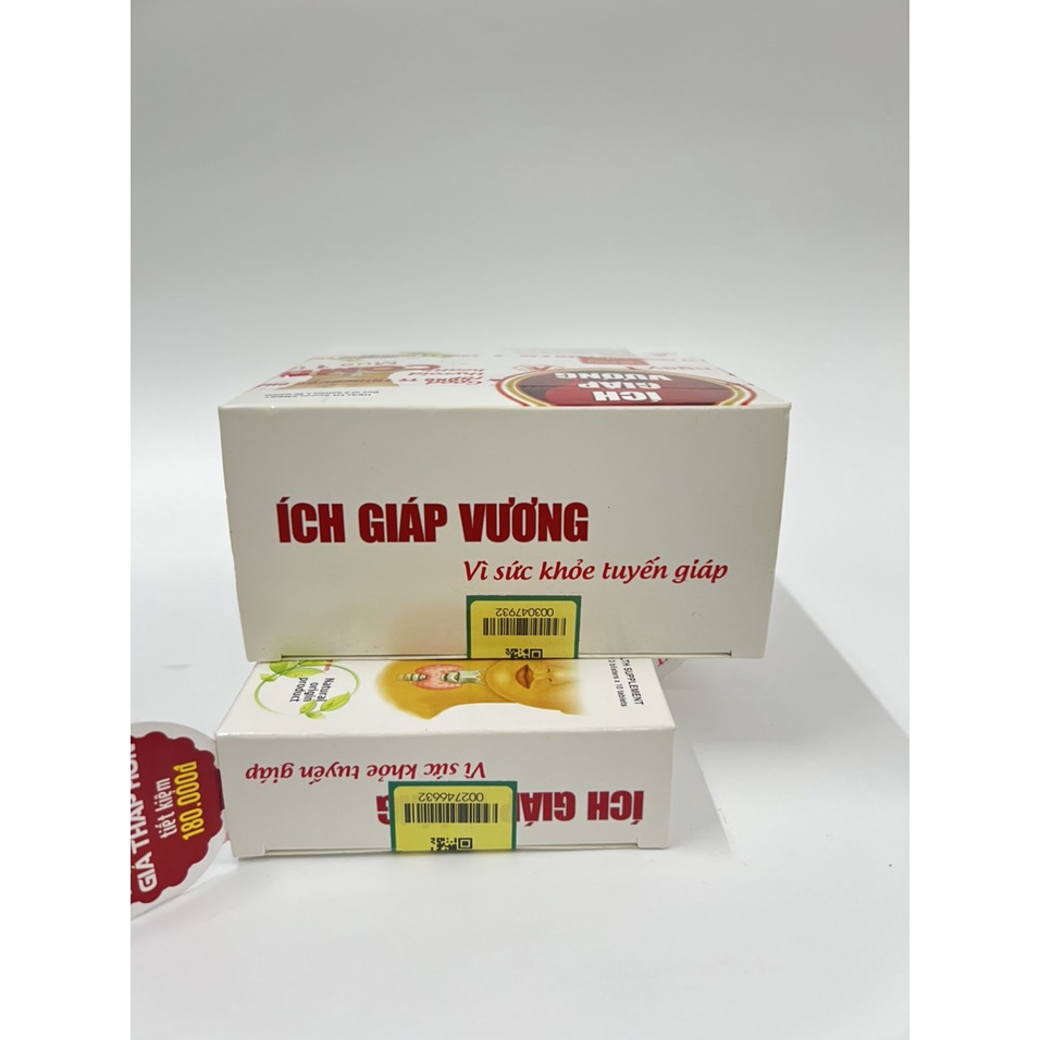 Ích Giáp Vương dạng lọ- hộp 180 viên tặng hộp nhỏ 30 viên, giúp phòng bệnh tuyến giáp, an toàn hiệu quả từ thảo dược