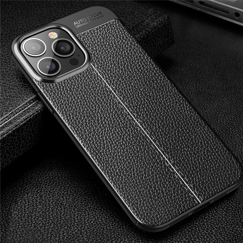 Ốp Điện Thoại Da PU TPU Silicone Mềm Kiểu Doanh Nhân Cho Iphone 13 Pro Max 11 12 Pro Max Xs Max XR 12 13 Mini