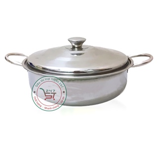 Nồi nấu ăn lẩu inox nắp inox 22 24 cm nấu bếp từ đa năng giá rẻ