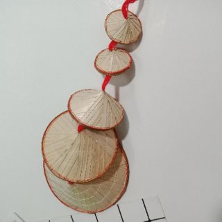 Combo 7 nón lá  treo trang trí  tiểu cảnh