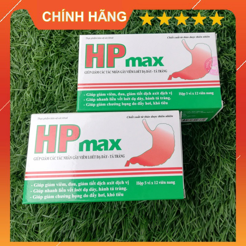 Hpmax hỗ trợ điều trị viêm loét dạ dày tá tràng giảm đau thượng vị đầy bụng ợ chua