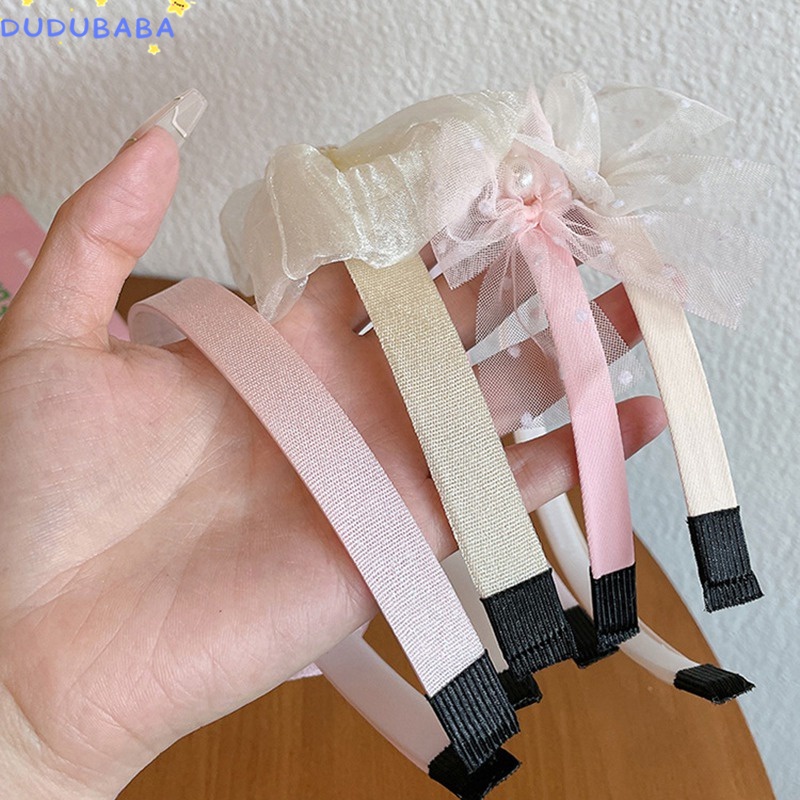 Kẹp Tóc Nơ Đính Ngọc Trai Nhân Tạo Xinh Xắn Thời Trang Hàn Quốc