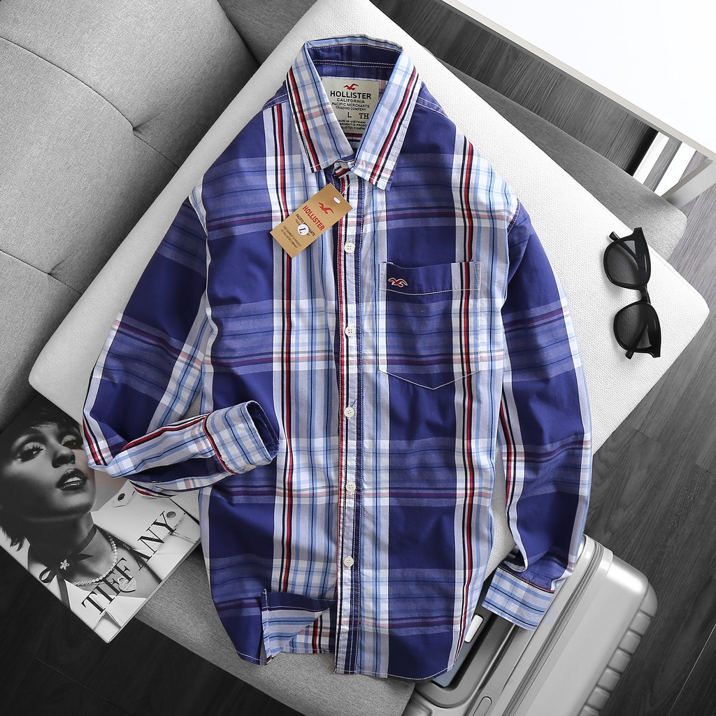 Áo Sơ Mi Nam Tay Dài Họa Tiết Kẻ Sọc Vải Mềm Mịn Không Phai Màu | BigBuy360 - bigbuy360.vn