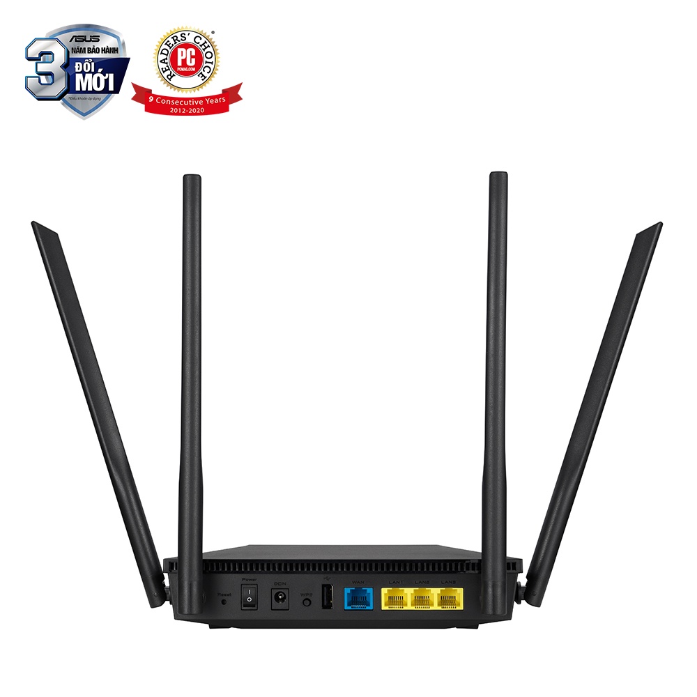 Router Wifi Asus RT-AX53U Chuẩn AX1800 Dual Band WiFi 6 - Hàng Chính Hãng