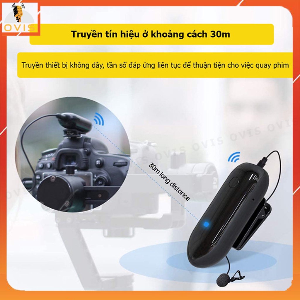 Lensgo LWM-318C / Lensgo 318C II - Micro Cài Áo Không Dây UHF Thu Âm Cho Điện Thoại, Máy Ảnh, Phạm Vi 50m