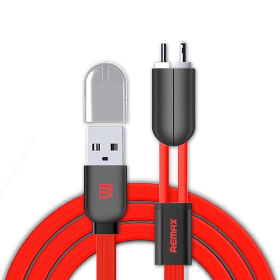 Dây cáp sạc cùng lúc 2 đầu Lightning và Micro Usb chính hãng Remax sạc cùng lúc 2 thiết bị - Sản phẩm chính hãng