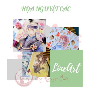 Line art giấy vẽ màu nước