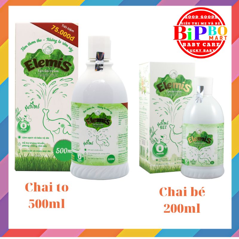 Tắm gội thảo dược trẻ em Elemis (200ml,500ml,mẫu mới)