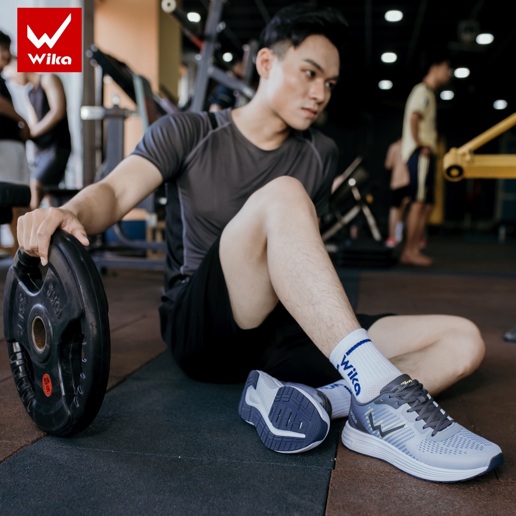 Giày Chạy Bộ Nam Wika CrossX, Giày Thể Thao Tập Gym Đi Bộ Siêu Nhẹ Tặng Tất Dệt Kim