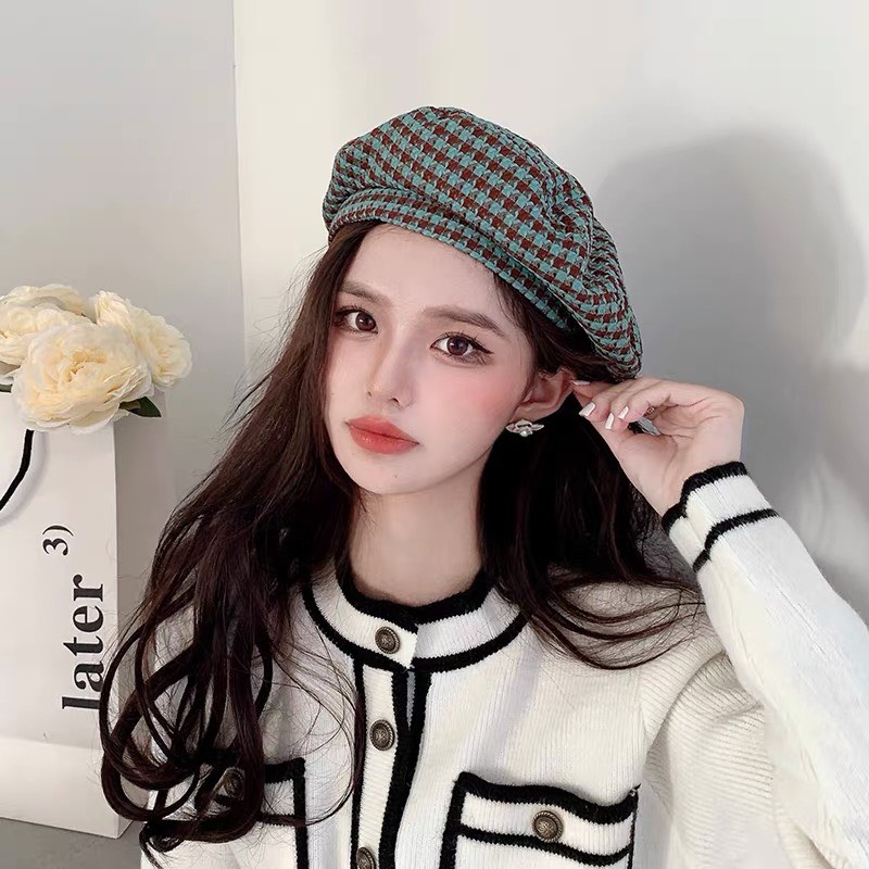 Mũ Nồi Họa Tiết Caro Nhiều Màu Thời Trang Cho Nữ