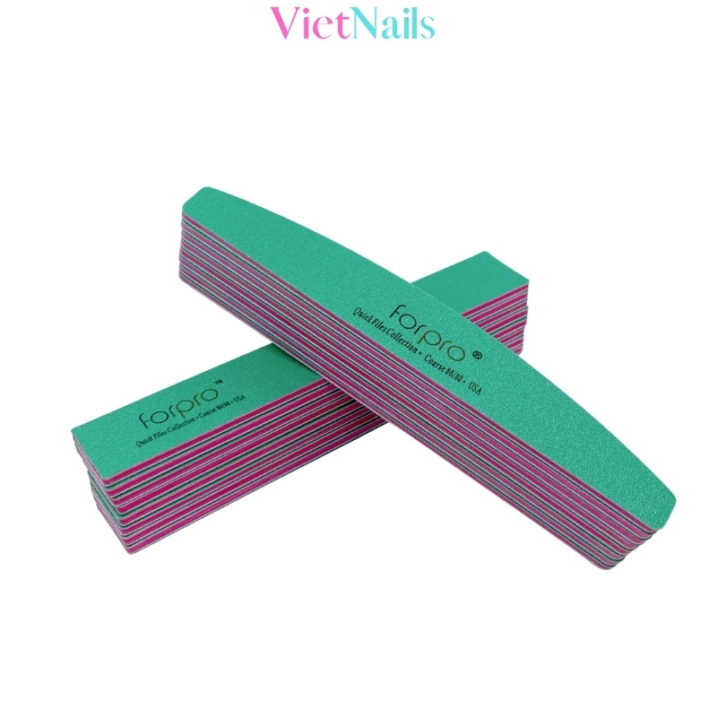Dũa Phá Bột Phá Gel Forpro Nhám Xanh Nhập Cao Cấp Độ Nhám 80/80 Dành Cho Thợ Nail Chuyên Nghiệp