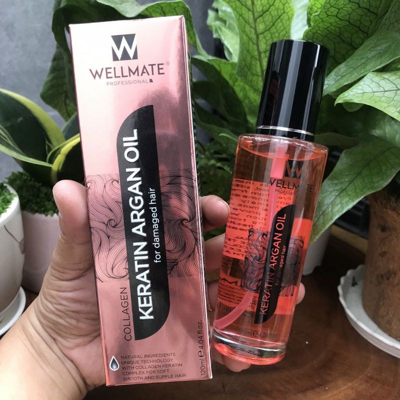 Tinh dầu dưỡng tóc phục hồi wellmate keratin argan oil 120ml | BigBuy360 - bigbuy360.vn