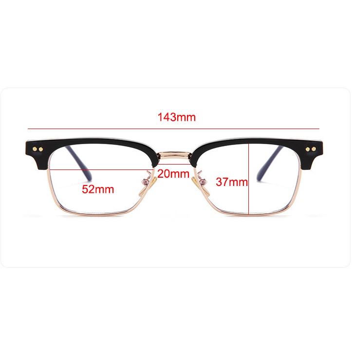 Kính chống ánh sáng xanh GM vuông nam nữ MSH211