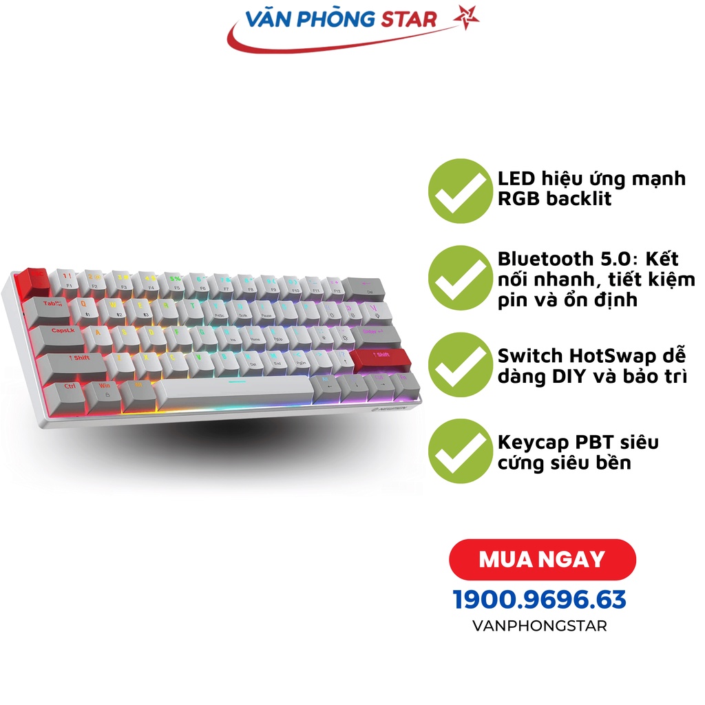 Bàn phím không dây Newmen GM610 RGB Dual