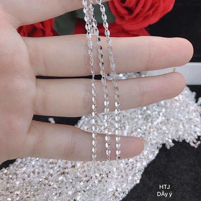 DÂY CHUYỀN MẶT ĐÁ SANG CHẢNH CHO NỮ - DÂY CHUYỀN BẠC Ý S925