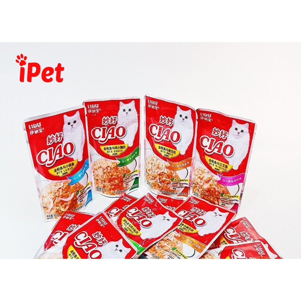 Thức Ăn Cho Mèo Pate Ciao Gói 60g - iPet Shop