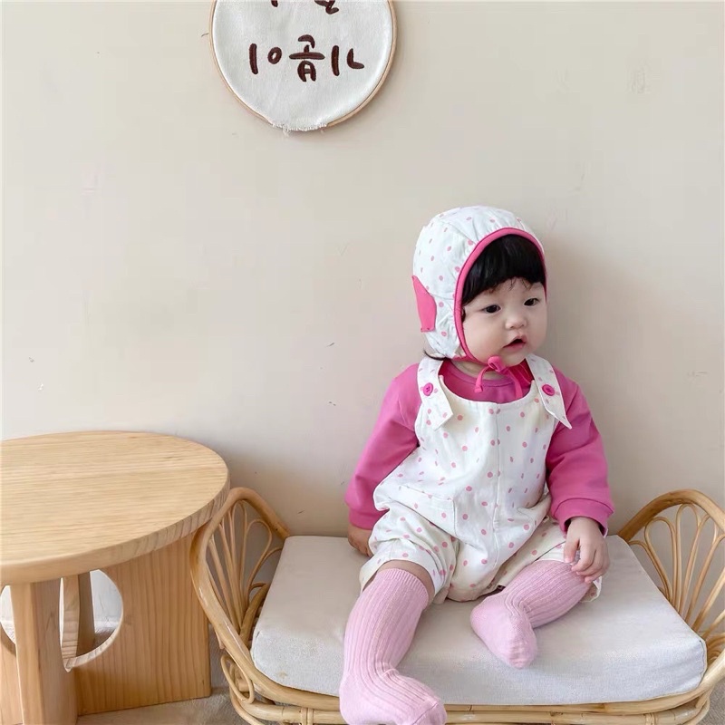 Body hồng 3 chi tiết cho bé gái