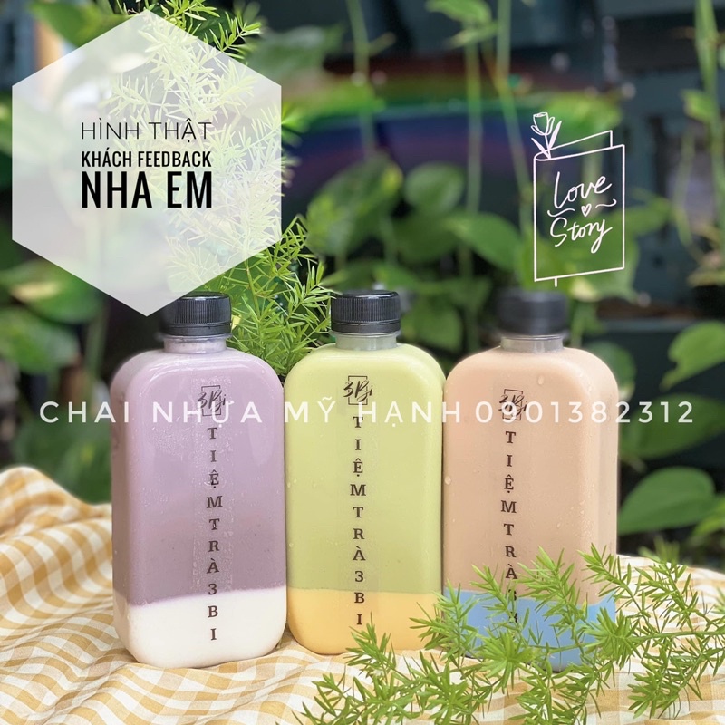 100 chai dẹp vuông 330ml