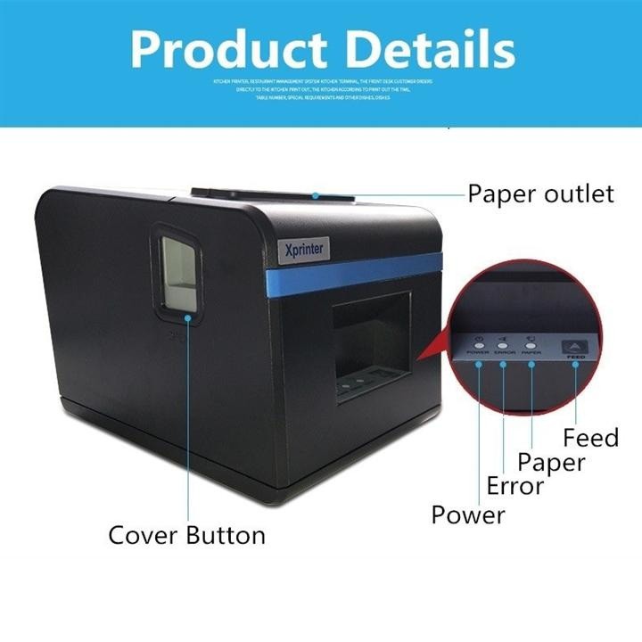 Máy In Bill, In Hóa Đơn Bán Hàng Không Cần Đổ Mực Xprinter Xp-N160Ii (Khổ 80Mm, Usb)