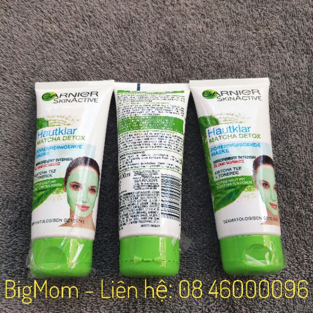 Mặt Nạ Thải Độc Garnier Hautklar Matcha Detox Chiết Xuất Trà Xanh