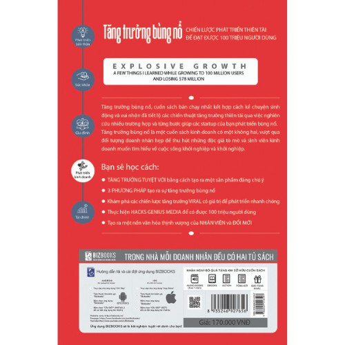 Sách - Tăng Trưởng Bùng Nổ – Chiến Lược Phát Triển Thiên Tài Để Đạt Được 100 Triệu Người Dùng