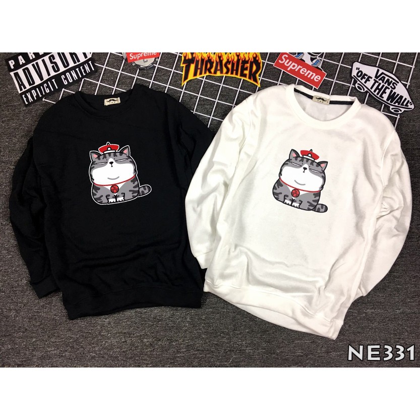 [Có VIDEO + ẢNH THẬT] Áo sweater - Áo nỉ bông tay dài UNISEX NE331