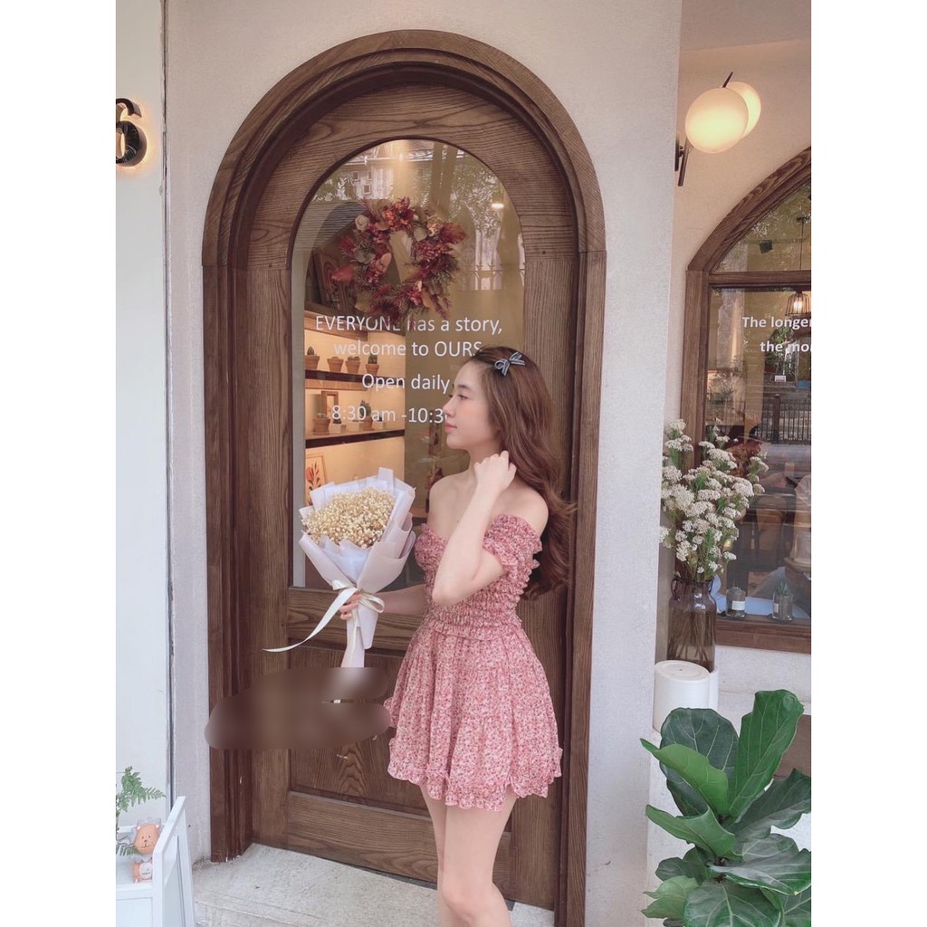 Set Trễ Vai Chun Ngực Chân Váy Cực Xinh | BigBuy360 - bigbuy360.vn