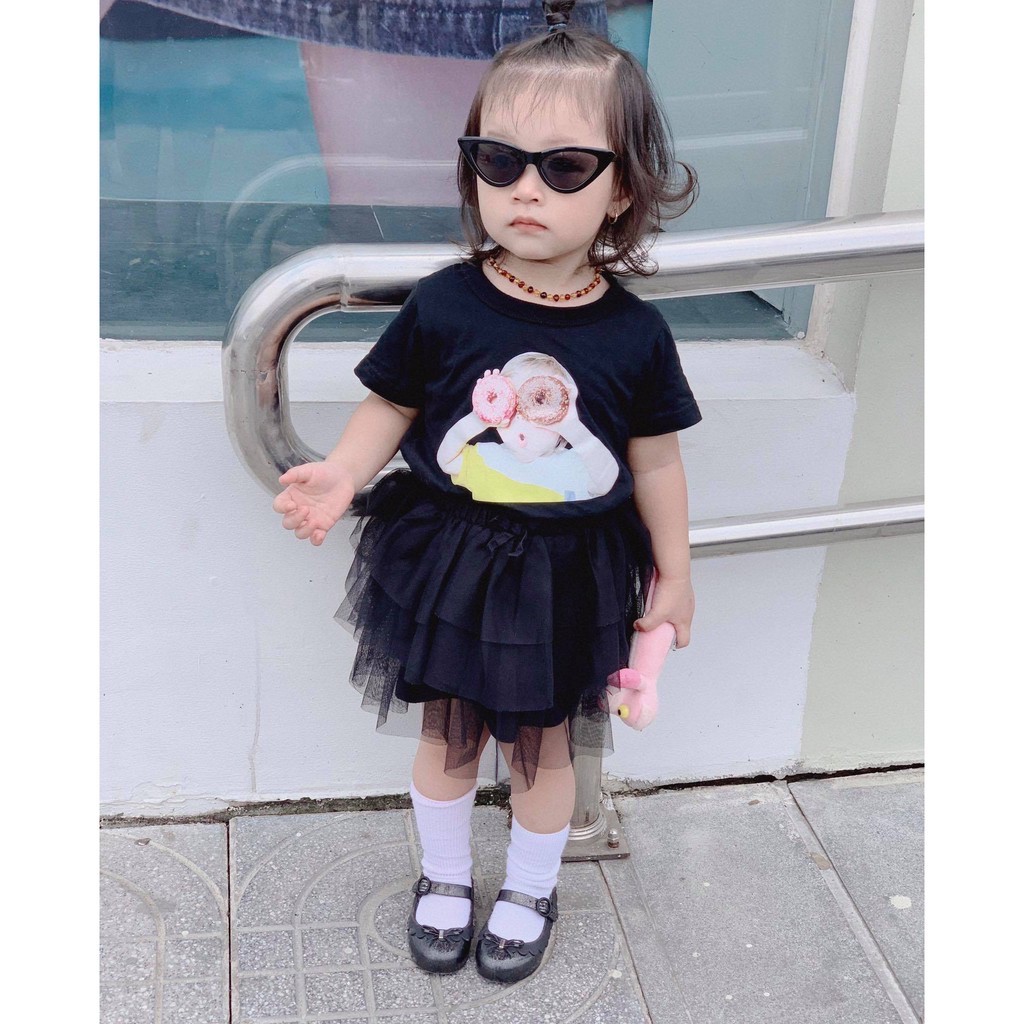 Áo thun tay lỡ A D L V cho bé  , áo thun nam nữ unisex , Samyy_vn