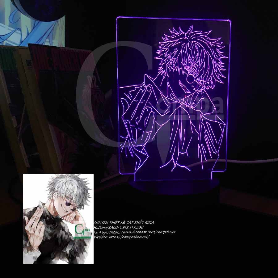 [ẢNH ANIME HOT LED 3D] Đèn Ngủ Jujutsu Kaisen Satoru Gojo Type 27 AJKN0127 16 màu tùy chỉnh COMPASHOP