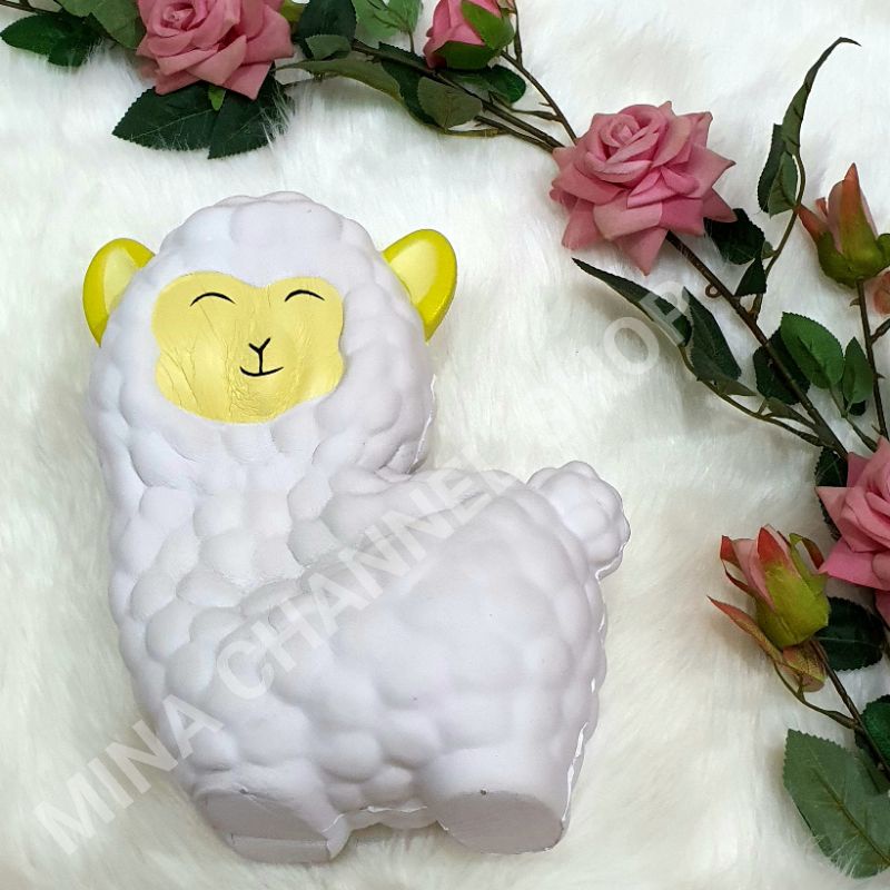 Squishy khổng lồ 25cm 600g con cừu trắng siêu chậm tăng, mềm mịn có bao bì kèm quà tặng