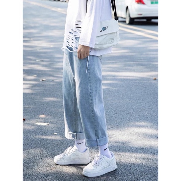 Quần jeans baggy suông , rộng -q4- mang phong cách hàn quốc hottrend 2022