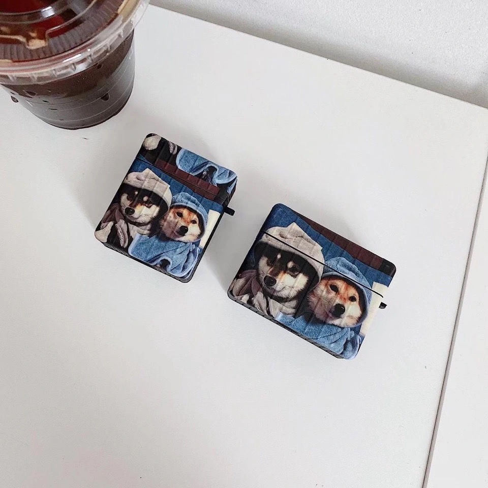 Vỏ Bảo Vệ Hộp Sạc Tai Nghe AirPods 1 2 3 Pro 3rd 2021 Bằng TPU Màu Xanh Dương Dễ Thương