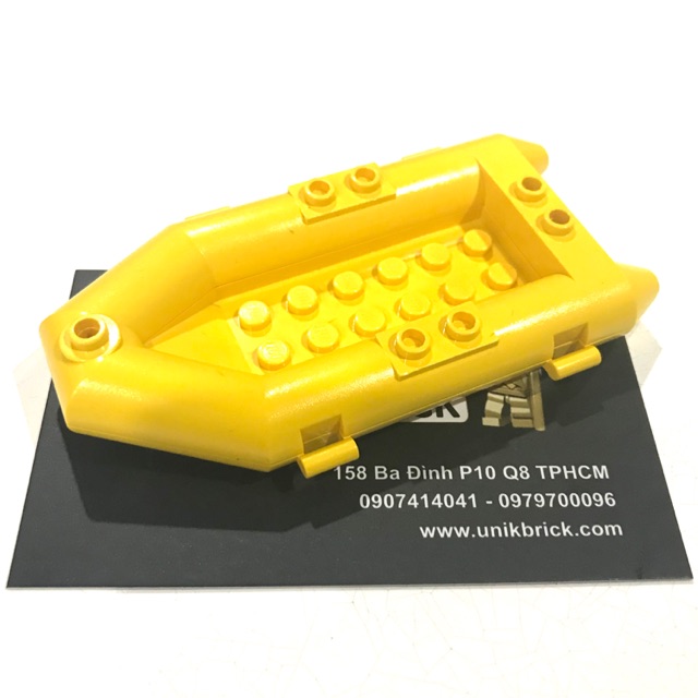 Lego UNIK BRICK Yellow Rubber Boat - Thuyền phao vàng trong City - Thành phố chính hãng (như hình)