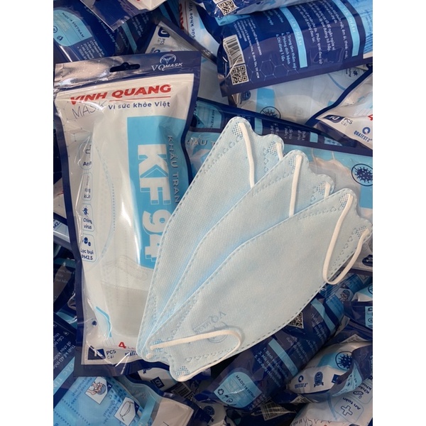 Thùng 300 khẩu trang y tế 4D/KF94  xanh nhạt Vinh Quang Mask