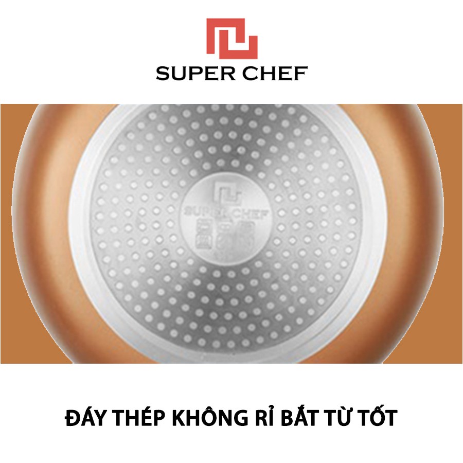 Chảo Chống Dính Ceramic Super Chef Bếp Từ Siêu Bền, An Toàn