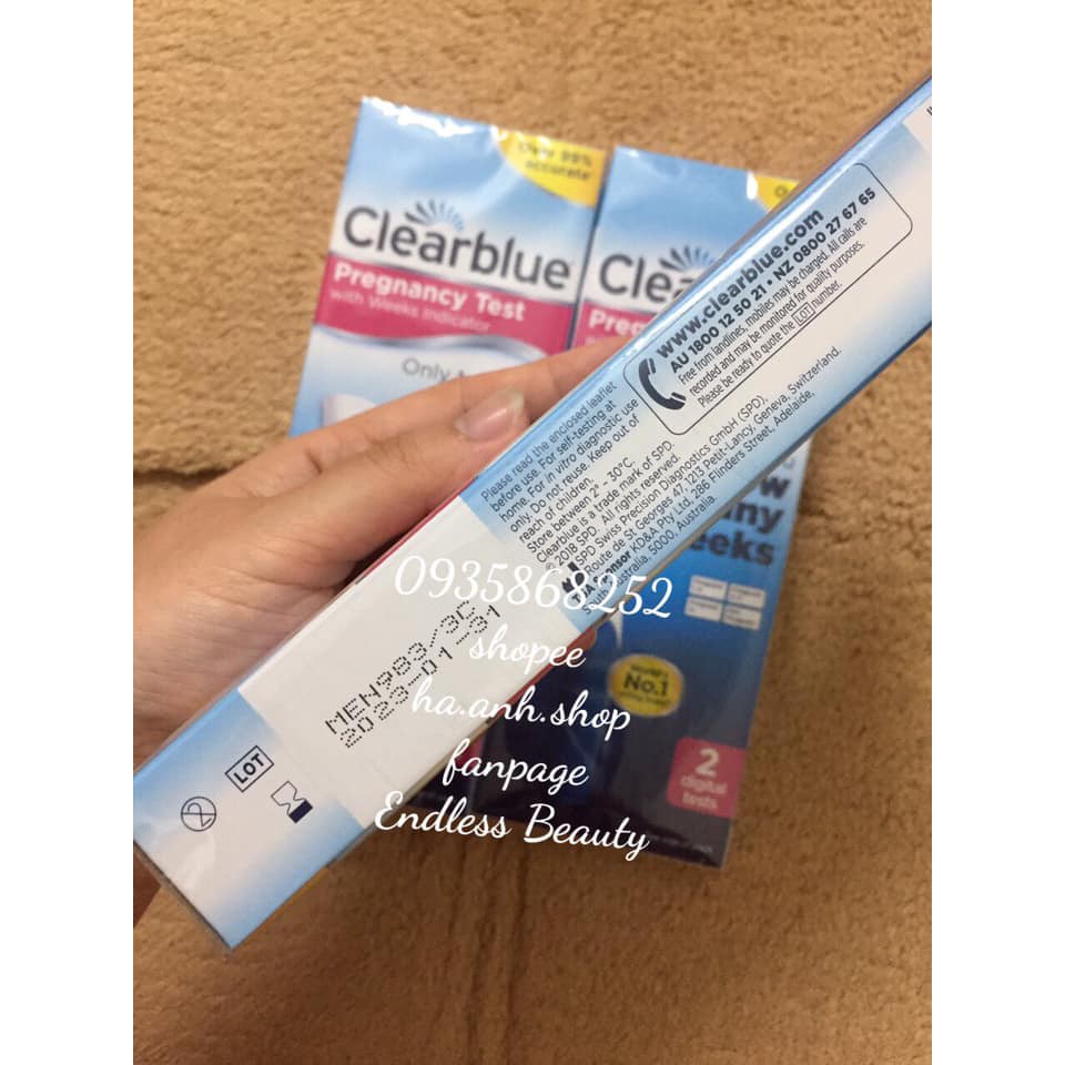 BÚT THỬ THAI ĐIỆN TỬ  Clearblue Pregnancy 2 bút chính xắc 99%