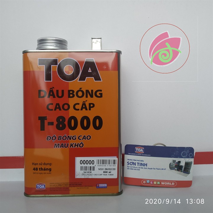 Dầu bóng gỗ nội thất cao cấp TOA Varnish T8000 850ml