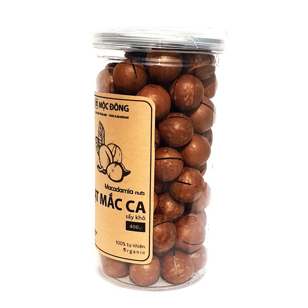 Hạt Mắc Ca sấy khô hộp 400gr tốt cho sức khỏe tim mạch, não bộ, tiêu hóa, xương, giảm cân và chống oxy hóa