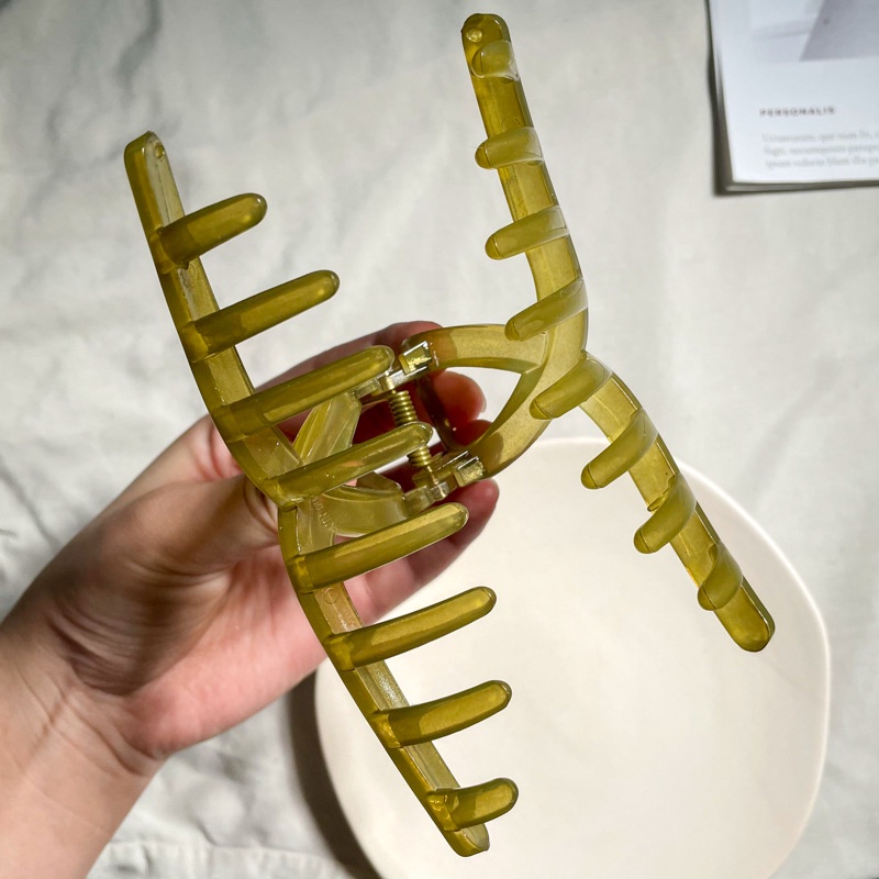 Kẹp Tóc Móng Vuốt Cỡ Lớn Bằng Nhựa Resin Đơn Giản Thời Trang Phong Cách Hàn Quốc Cho Nữ